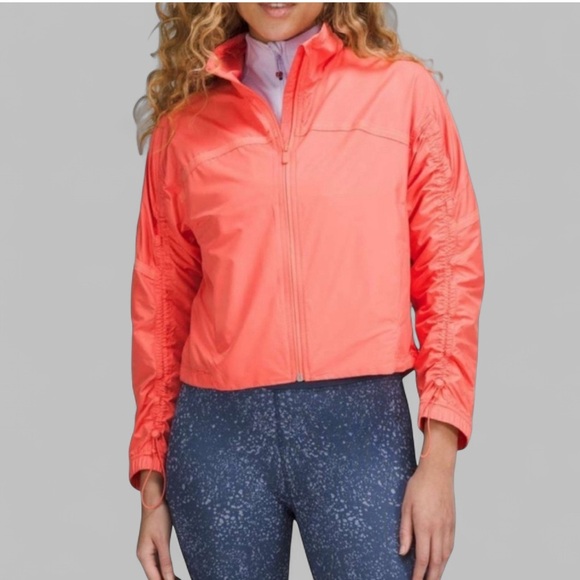 Lululemon-Lightweight Cropped Track Jacket-Raspberry Cream-size 8-NWOT - Picture 14 of 14